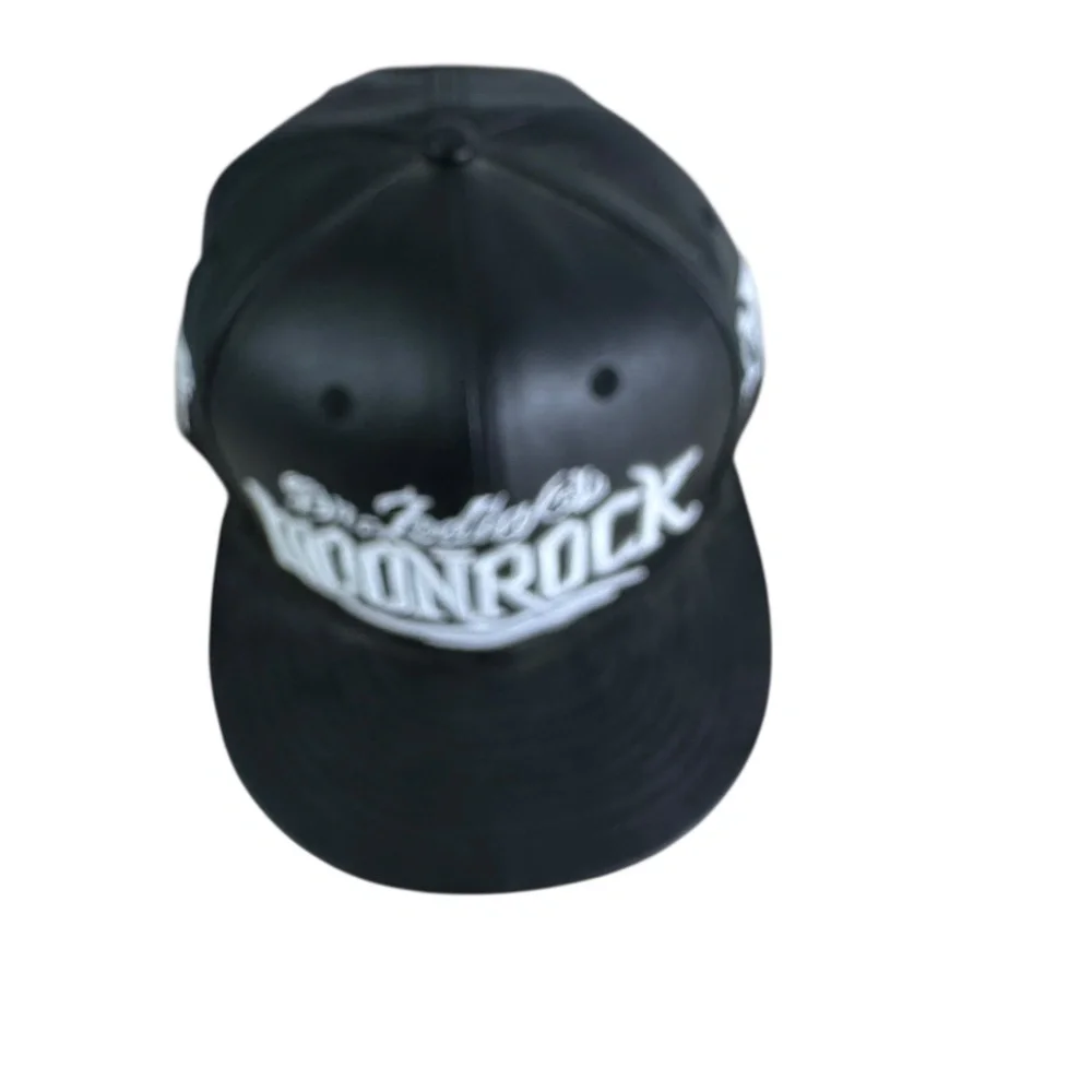 Dr. Zodiac Moon Rock Dispensary Black Faux Leather‎ Woo Goo Snapback Hat